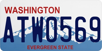 WA license plate ATW0569