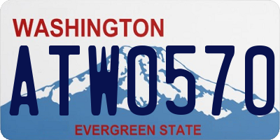 WA license plate ATW0570