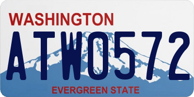 WA license plate ATW0572