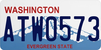 WA license plate ATW0573
