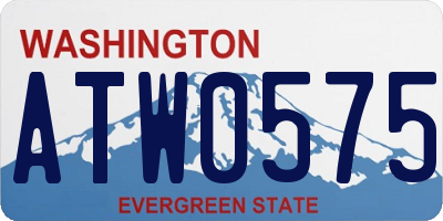 WA license plate ATW0575
