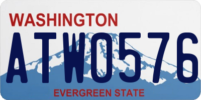 WA license plate ATW0576