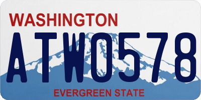 WA license plate ATW0578