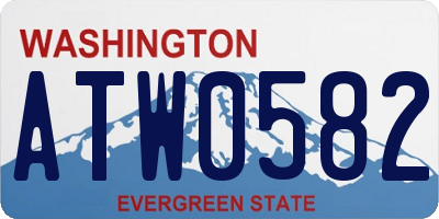 WA license plate ATW0582