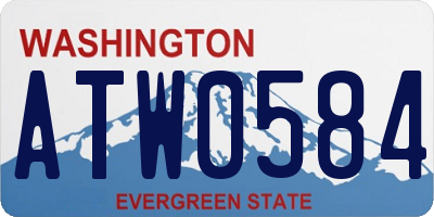 WA license plate ATW0584