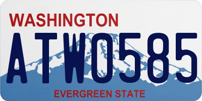 WA license plate ATW0585