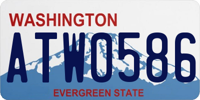 WA license plate ATW0586