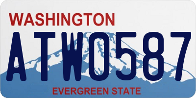 WA license plate ATW0587