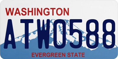 WA license plate ATW0588