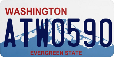 WA license plate ATW0590
