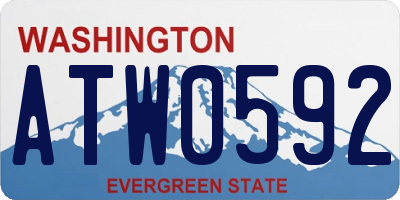 WA license plate ATW0592