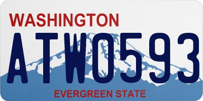 WA license plate ATW0593