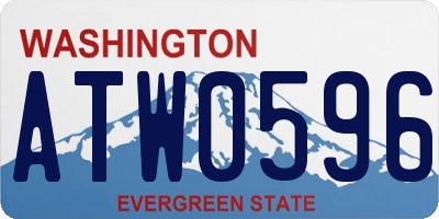 WA license plate ATW0596