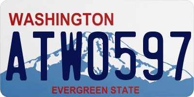 WA license plate ATW0597