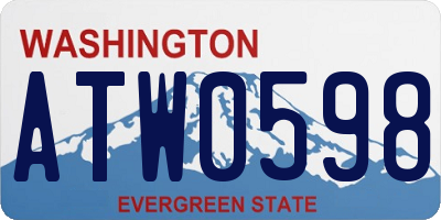 WA license plate ATW0598