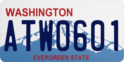 WA license plate ATW0601