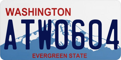WA license plate ATW0604