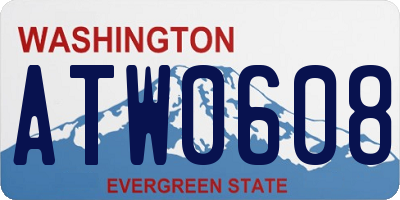WA license plate ATW0608
