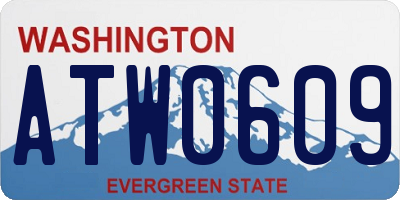WA license plate ATW0609