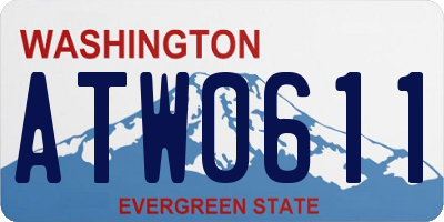 WA license plate ATW0611