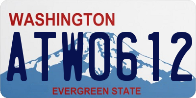 WA license plate ATW0612