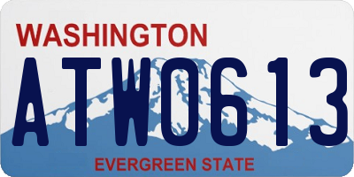 WA license plate ATW0613