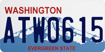WA license plate ATW0615