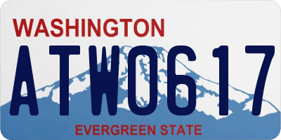WA license plate ATW0617