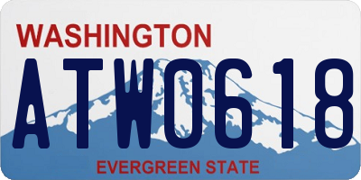 WA license plate ATW0618