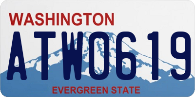 WA license plate ATW0619