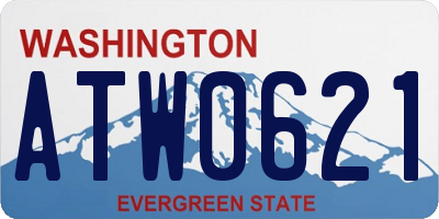 WA license plate ATW0621