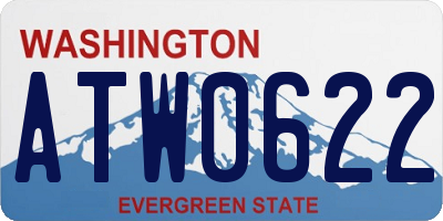 WA license plate ATW0622