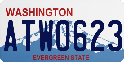 WA license plate ATW0623