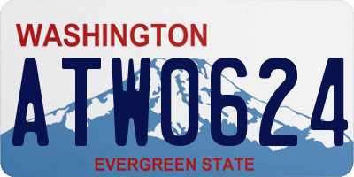 WA license plate ATW0624