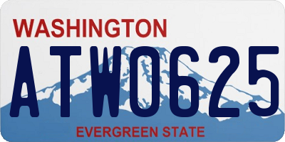 WA license plate ATW0625