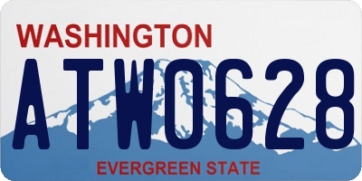 WA license plate ATW0628