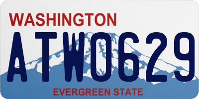 WA license plate ATW0629