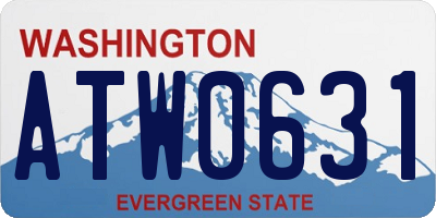 WA license plate ATW0631
