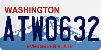 WA license plate ATW0632
