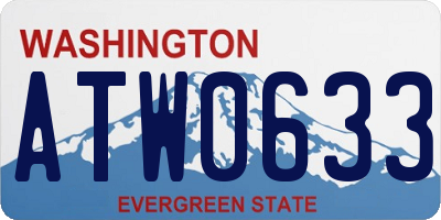 WA license plate ATW0633