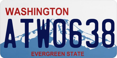 WA license plate ATW0638