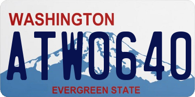 WA license plate ATW0640