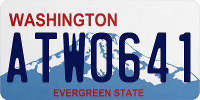 WA license plate ATW0641