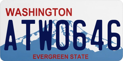 WA license plate ATW0646