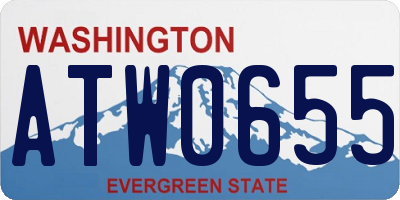 WA license plate ATW0655