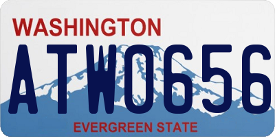 WA license plate ATW0656