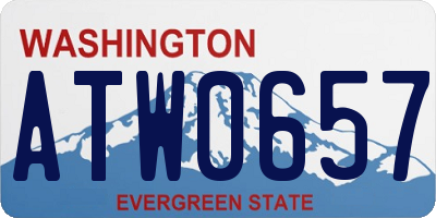 WA license plate ATW0657