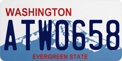 WA license plate ATW0658