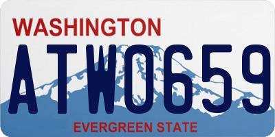WA license plate ATW0659