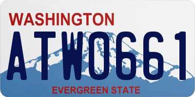 WA license plate ATW0661